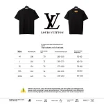  Louis Vuitton simple small logo embroidered T-Shirts black