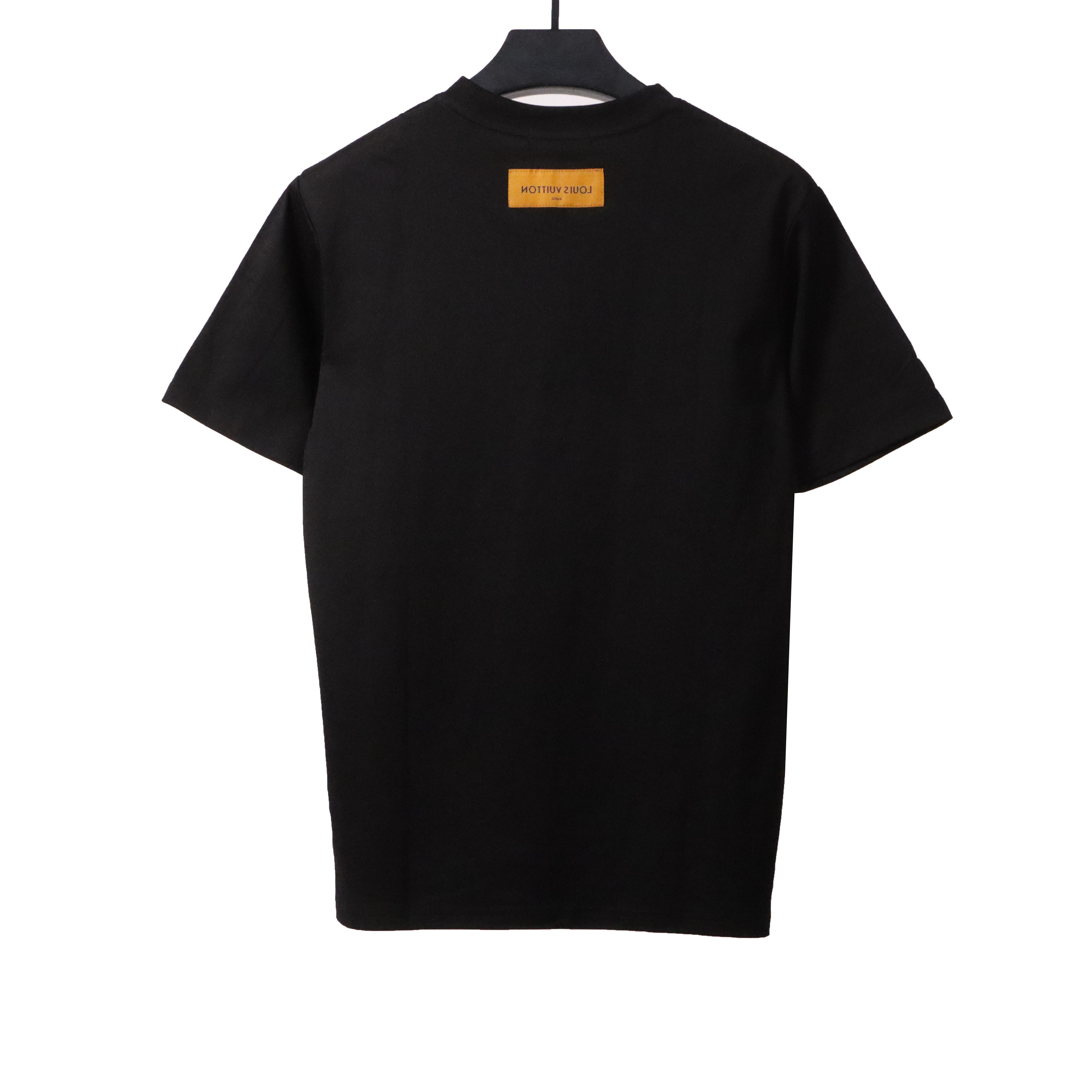 Louis Vuitton simple small logo embroidered T-Shirts black