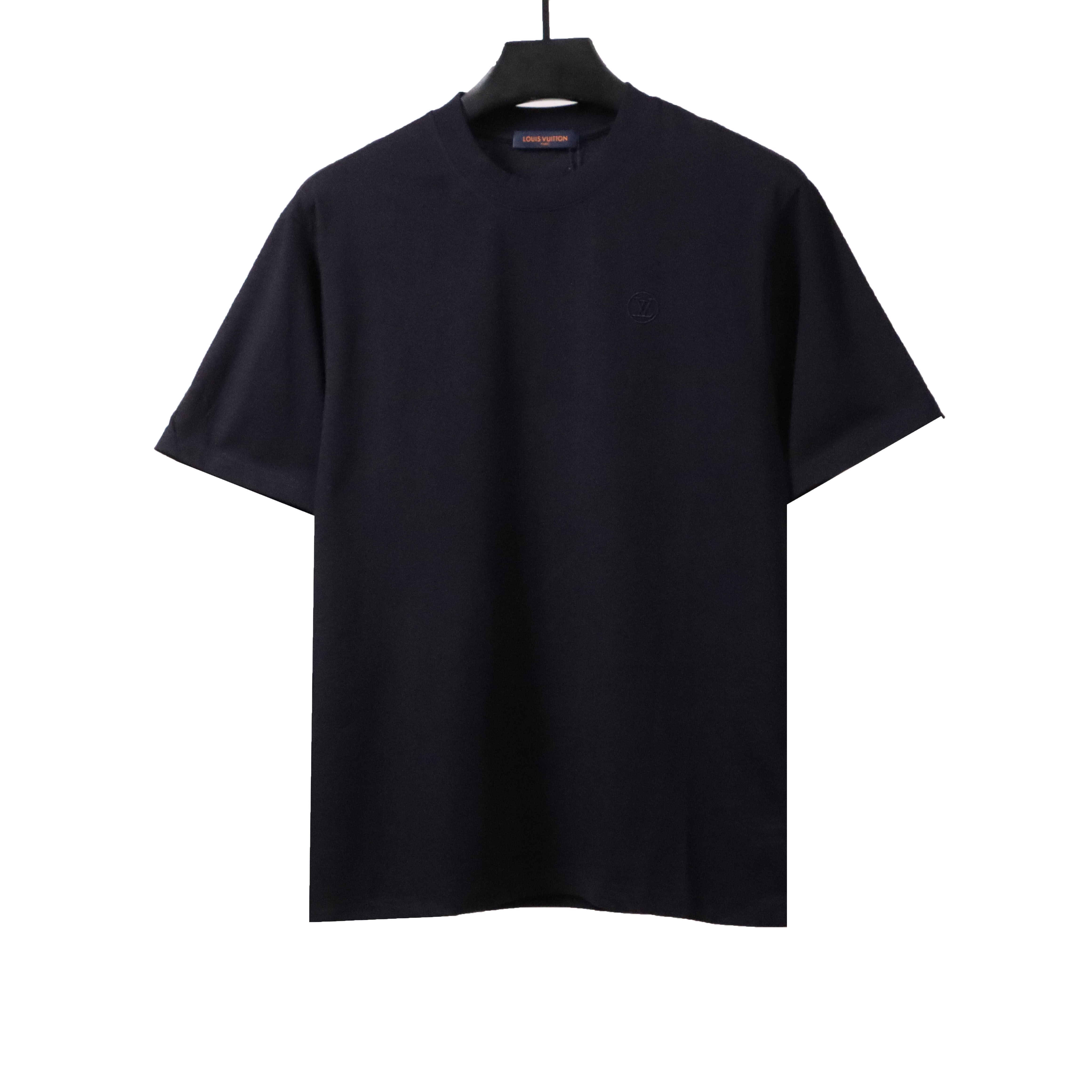Louis Vuitton simple small logo embroidered T-Shirts blue