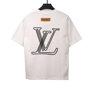 Louis Vuitton sketch painting logo T-Shirts white 02