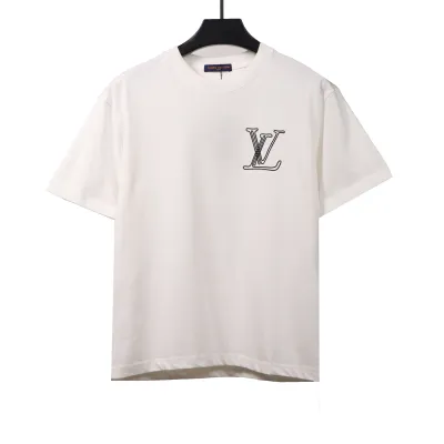 Louis Vuitton sketch painting logo T-Shirts white 01