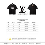  Louis Vuitton square letter overlapping T-Shirts black