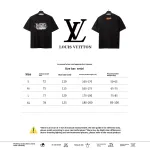  Louis Vuitton square letter overlapping T-Shirts black