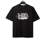 Louis Vuitton square letter overlapping T-Shirts black