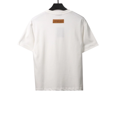 Louis Vuitton square letter overlapping T-Shirts white 02