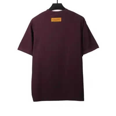 Louis Vuitton steel stamp embossed LOGO T-Shirts purple 02