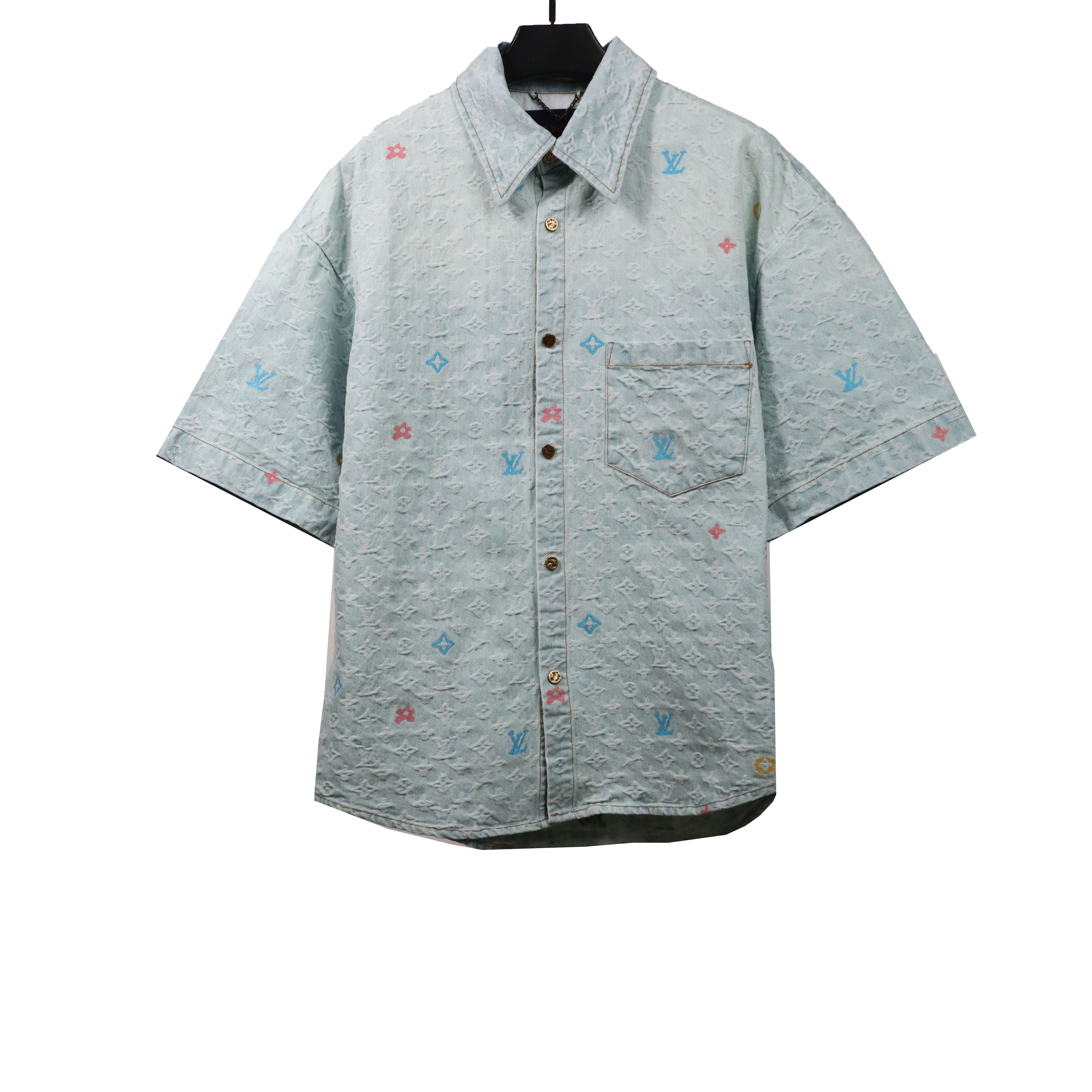 Louis Vuitton washed full print denim T-Shirts
