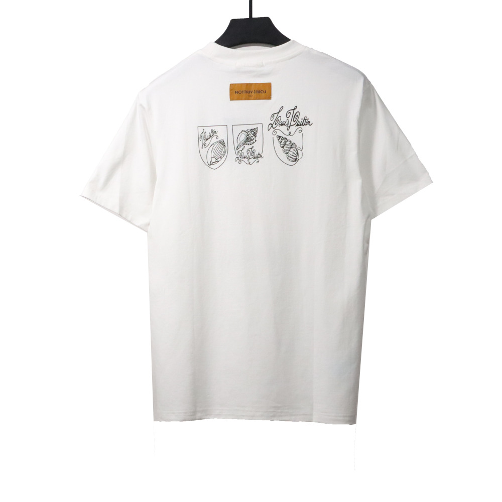 Louis Vuitton watercolor depiction of colorful shell T-Shirts
