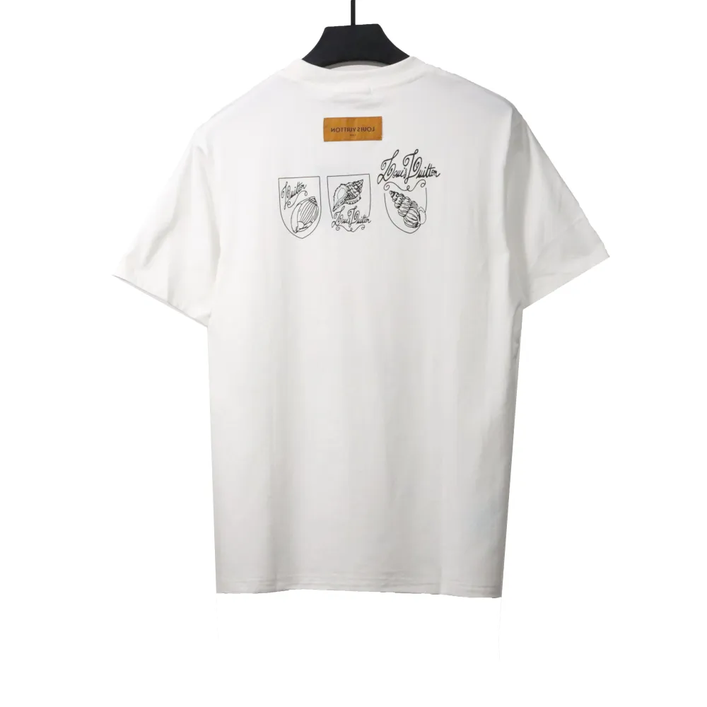 Louis Vuitton watercolor depiction of colorful shell T-Shirts