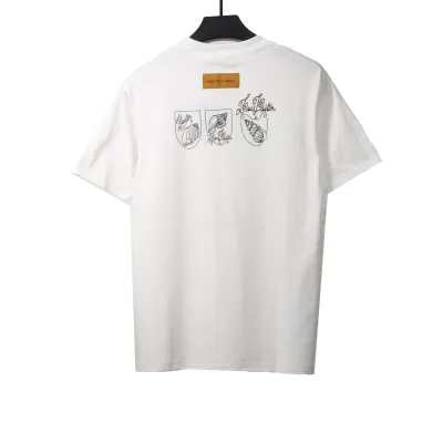 Louis Vuitton watercolor depiction of colorful shell T-Shirts 02