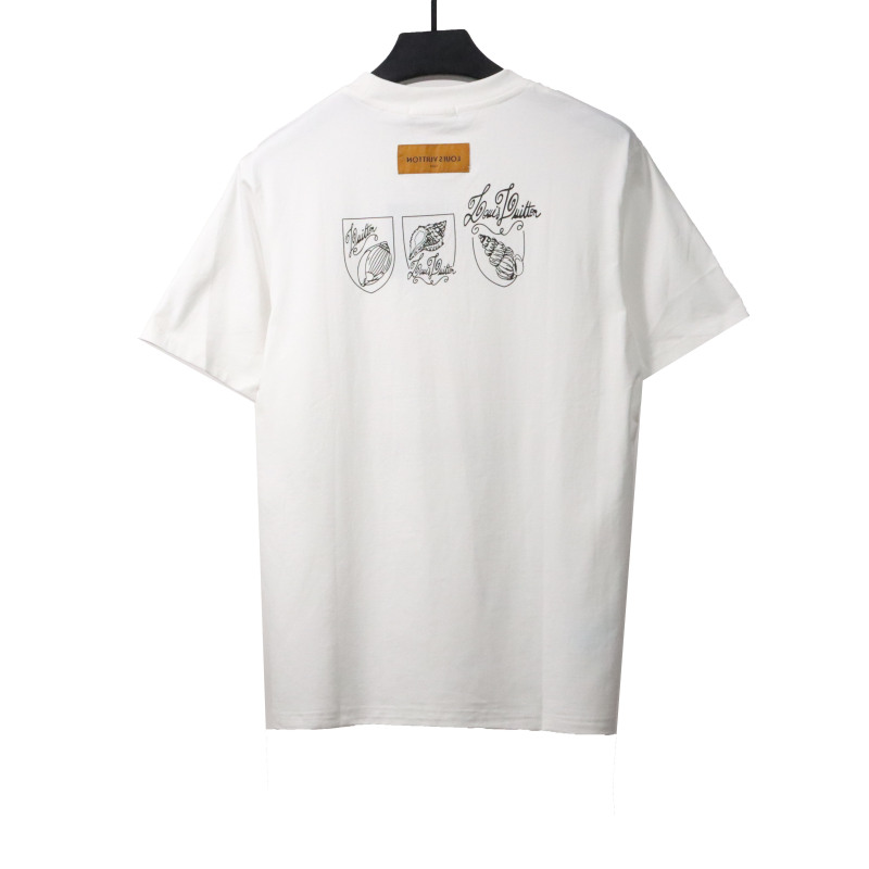 Louis Vuitton watercolor depiction of colorful shell T-Shirts