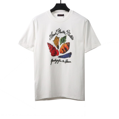 Louis Vuitton watercolor depiction of colorful shell T-Shirts 01