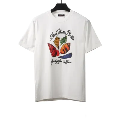 Louis Vuitton watercolor depiction of colorful shell T-Shirts 01