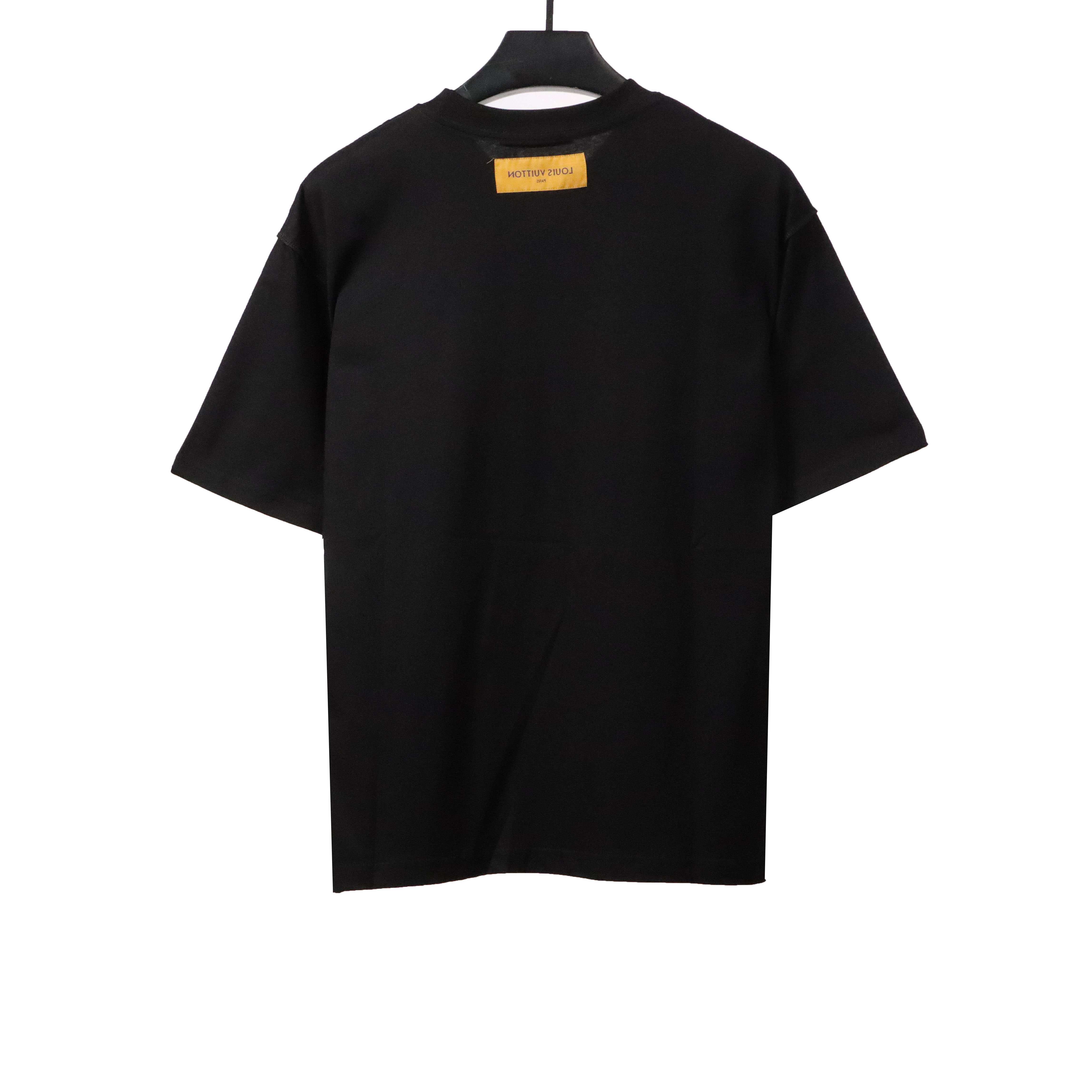 Louis Vuitton watercolor ink print T-Shirts black