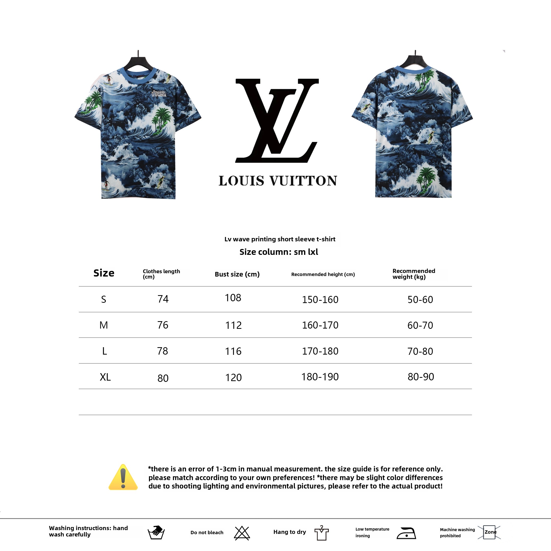 Louis Vuitton wave print T-Shirts