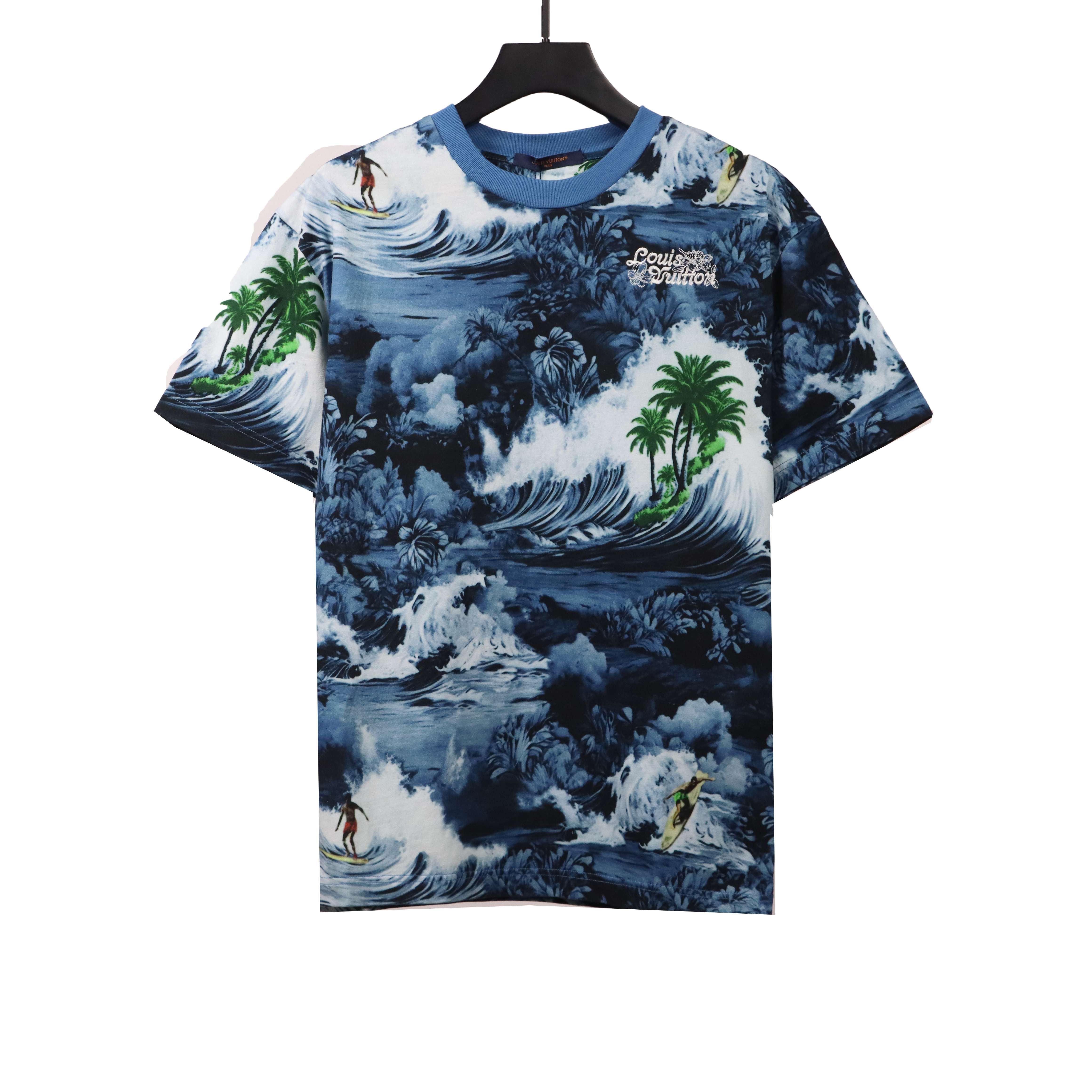 Louis Vuitton wave print T-Shirts