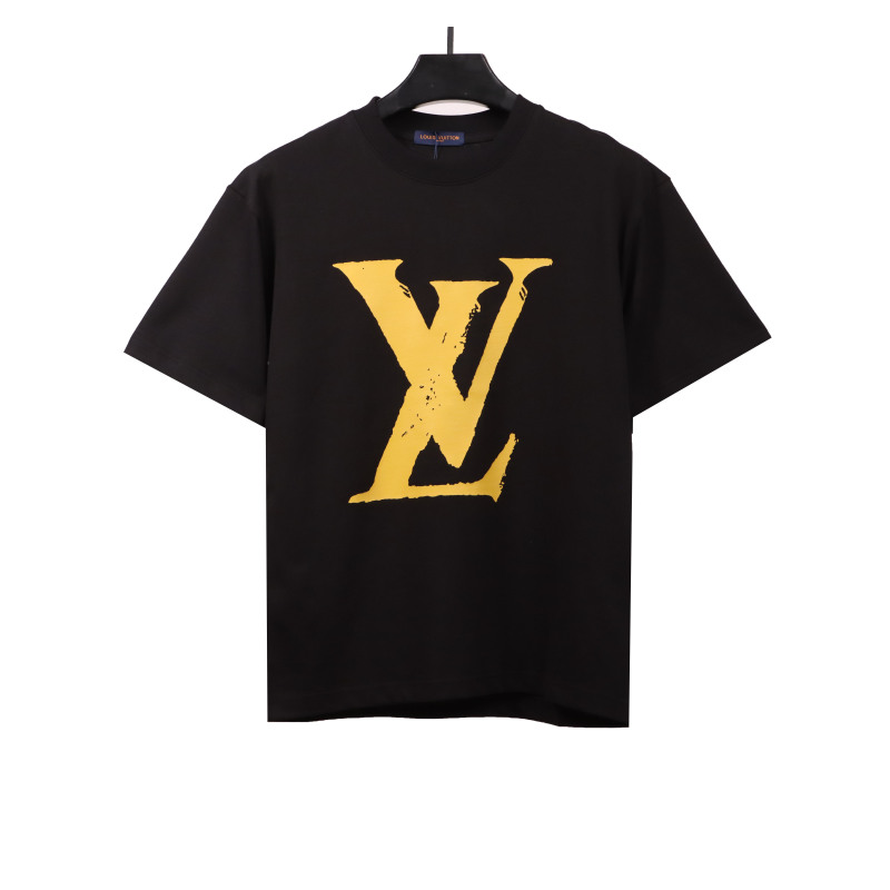 Louis Vuitton Yellow big logo T-Shirts 1
