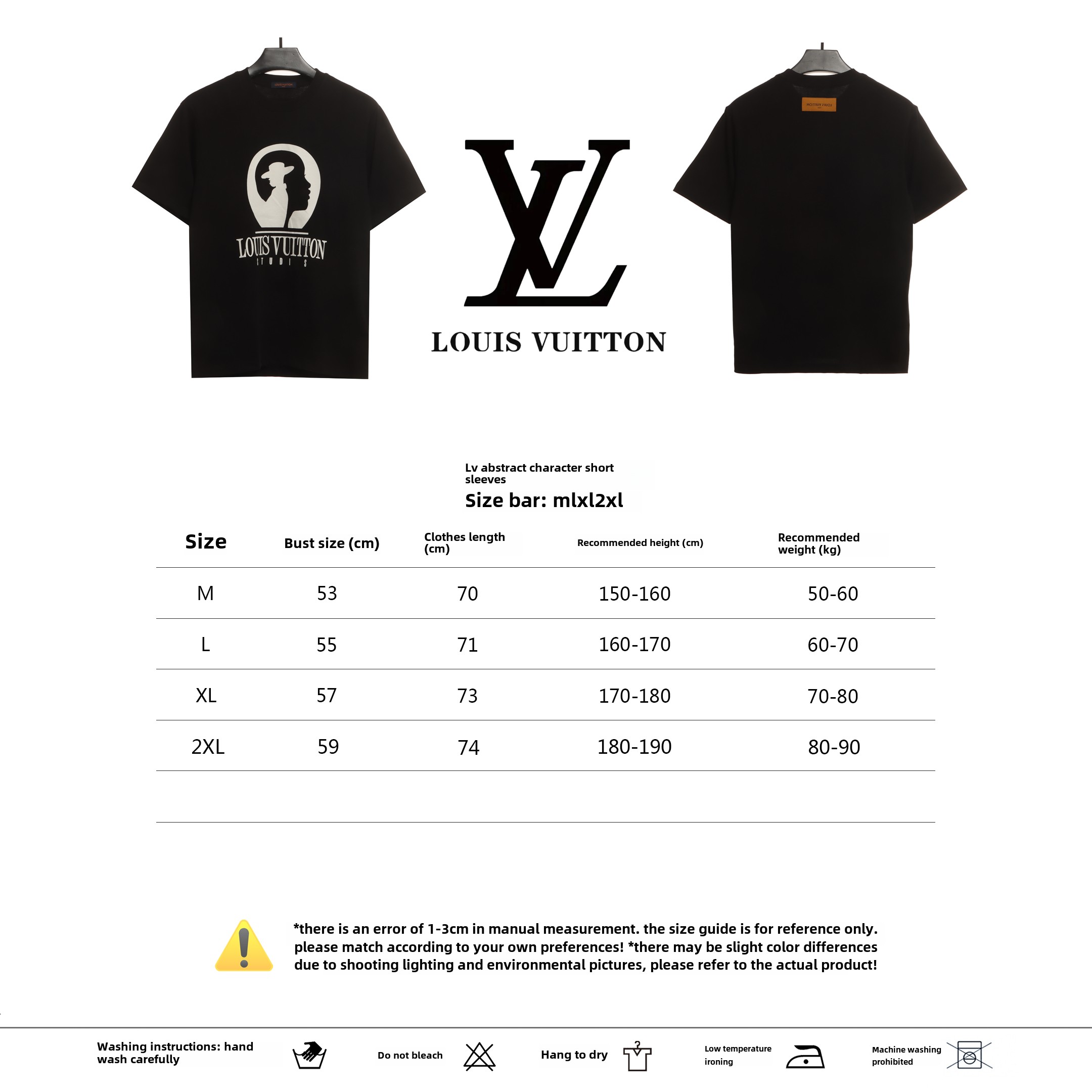 Louis Vuitton abstract character T-Shirts black