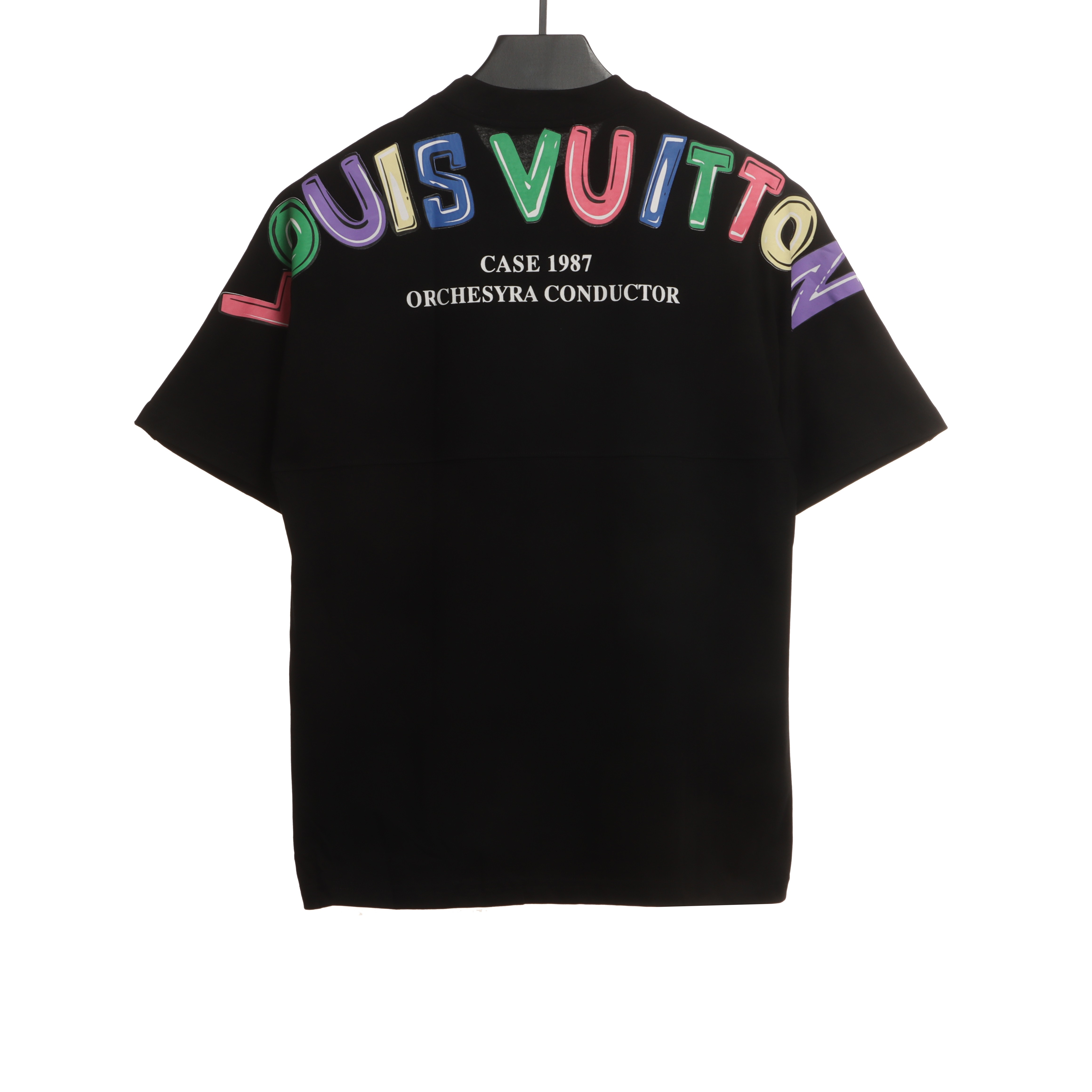 Louis Vuitton back colorful letter logo print T-Shirts 1