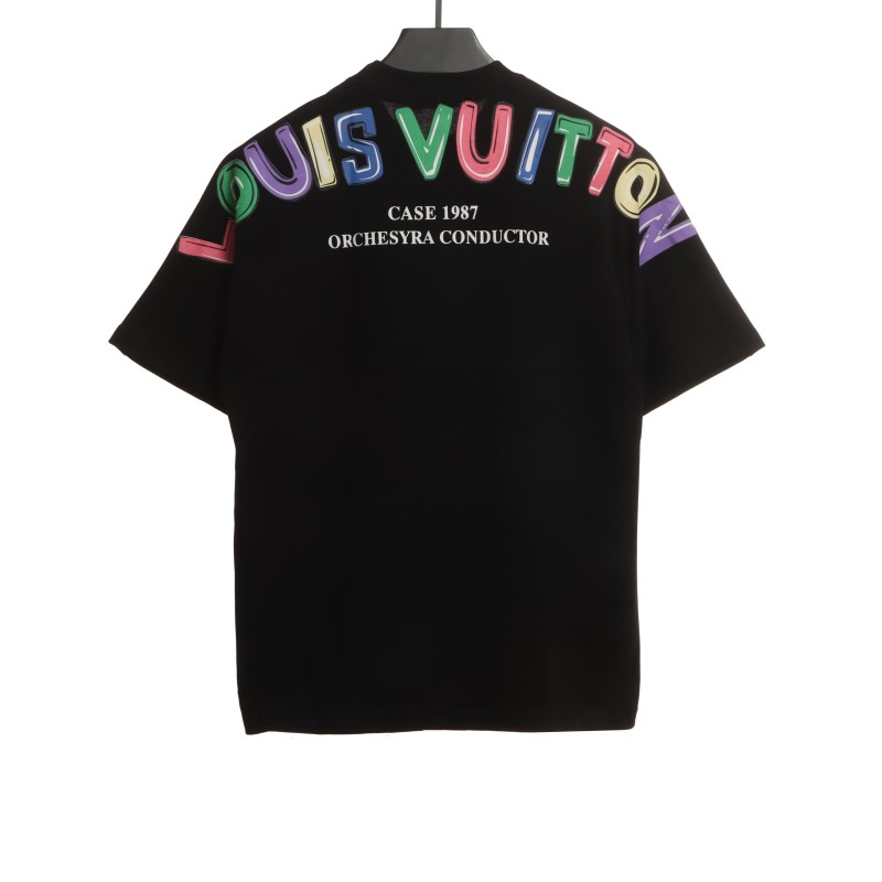  Louis Vuitton back colorful letter logo print T-Shirts 1