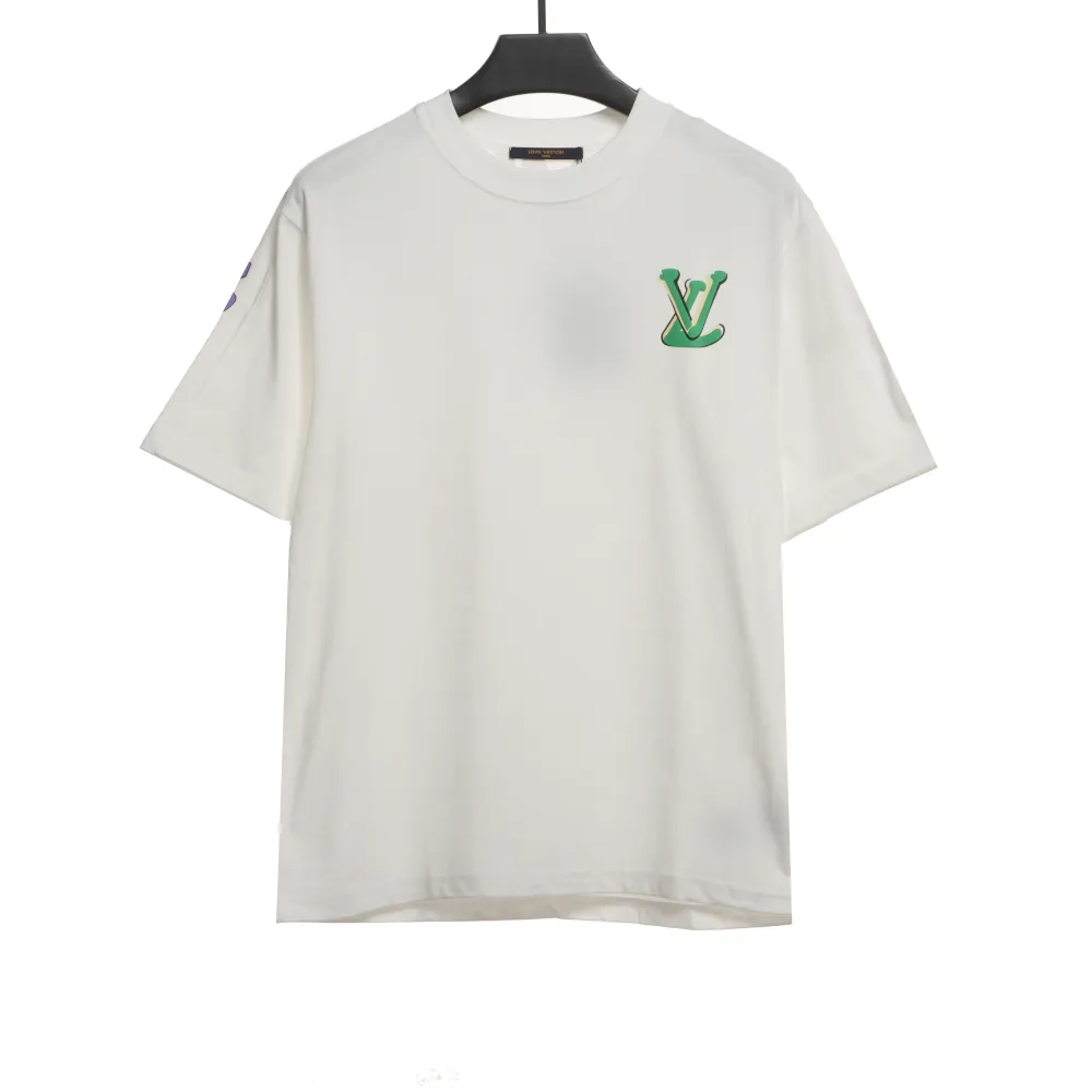  Louis Vuitton back colorful letter logo print T-Shirts 2
