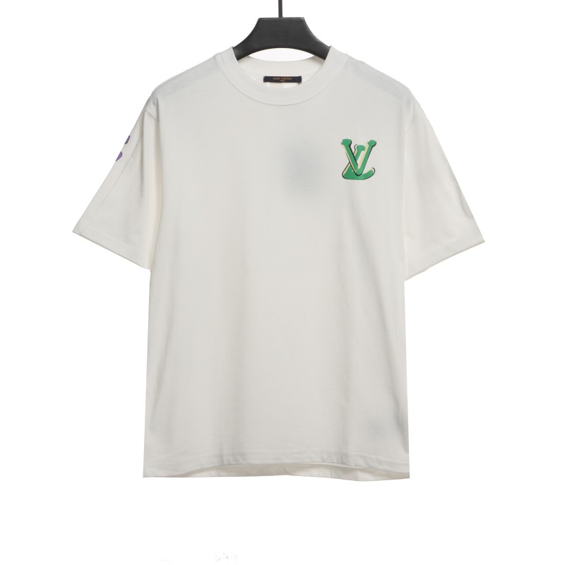  Louis Vuitton back colorful letter logo print T-Shirts 2