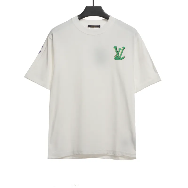  Louis Vuitton back colorful letter logo print T-Shirts 2
