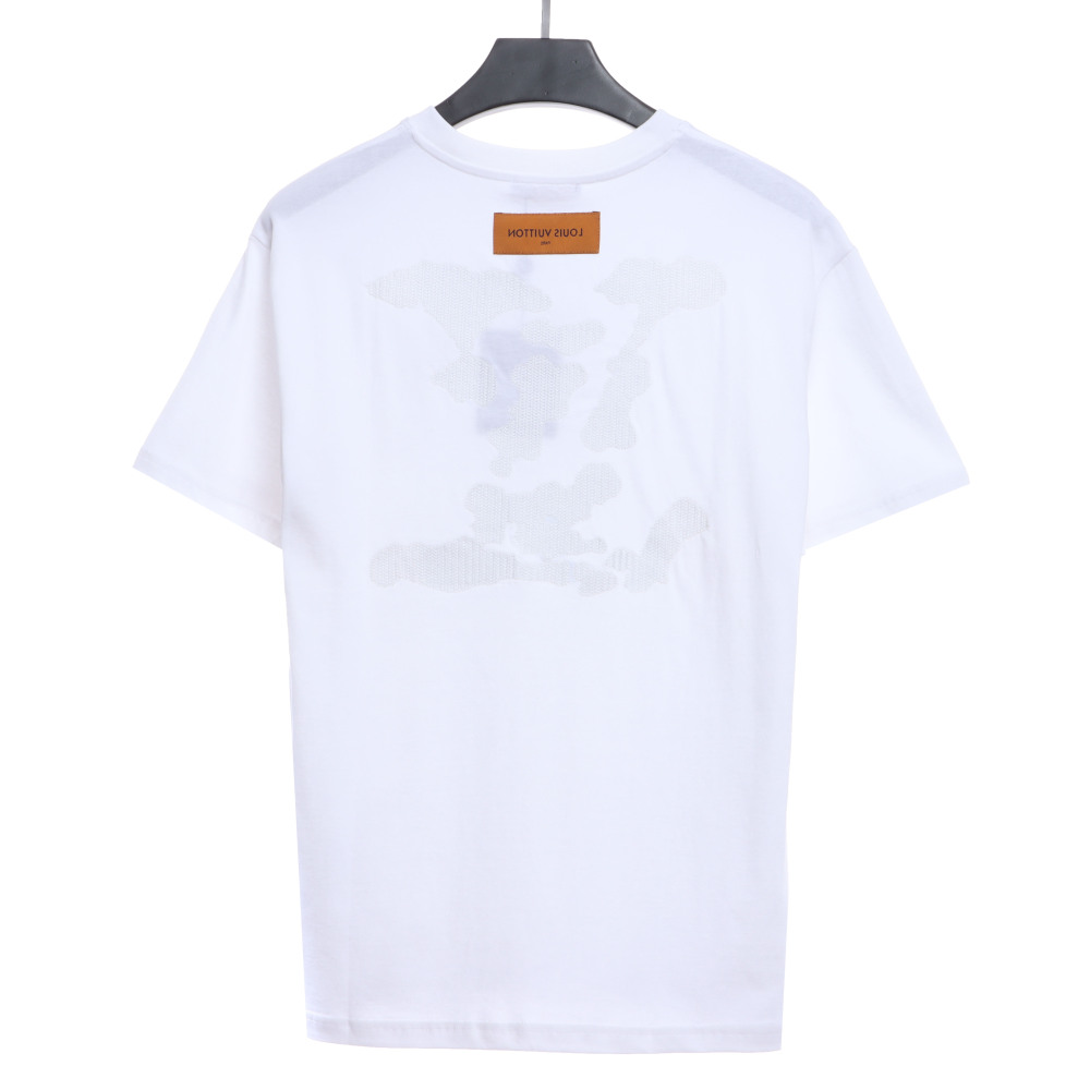  Louis Vuitton Back floating embroidered cloud T-Shirts