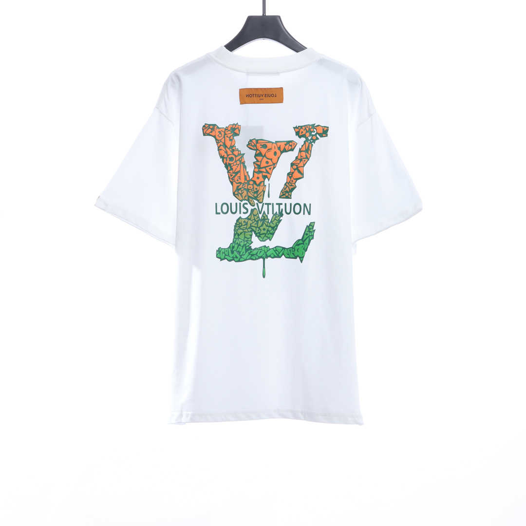Louis Vuitton Back three flower puzzle LOGO T-Shirts 1