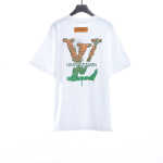  Louis Vuitton Back three flower puzzle LOGO T-Shirts 1
