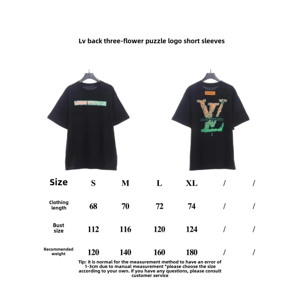 Louis Vuitton Back three flower puzzle LOGO T-Shirts 2