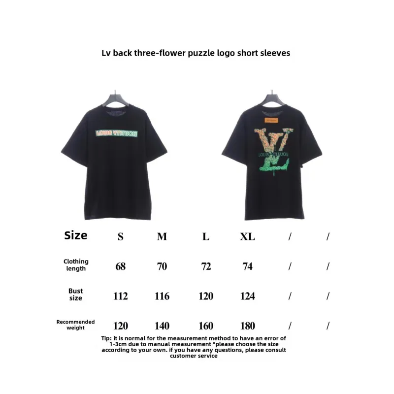 Louis Vuitton Back three flower puzzle LOGO T-Shirts 2