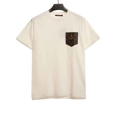 Louis Vuitton chest leather label embroidered T-Shirts 1 01