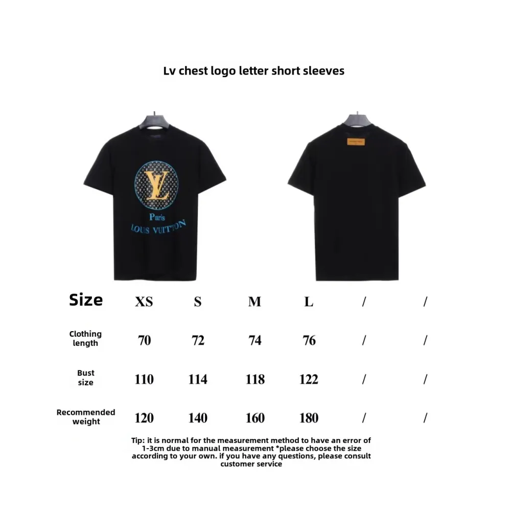 Louis Vuitton Chest logo letter T-Shirts