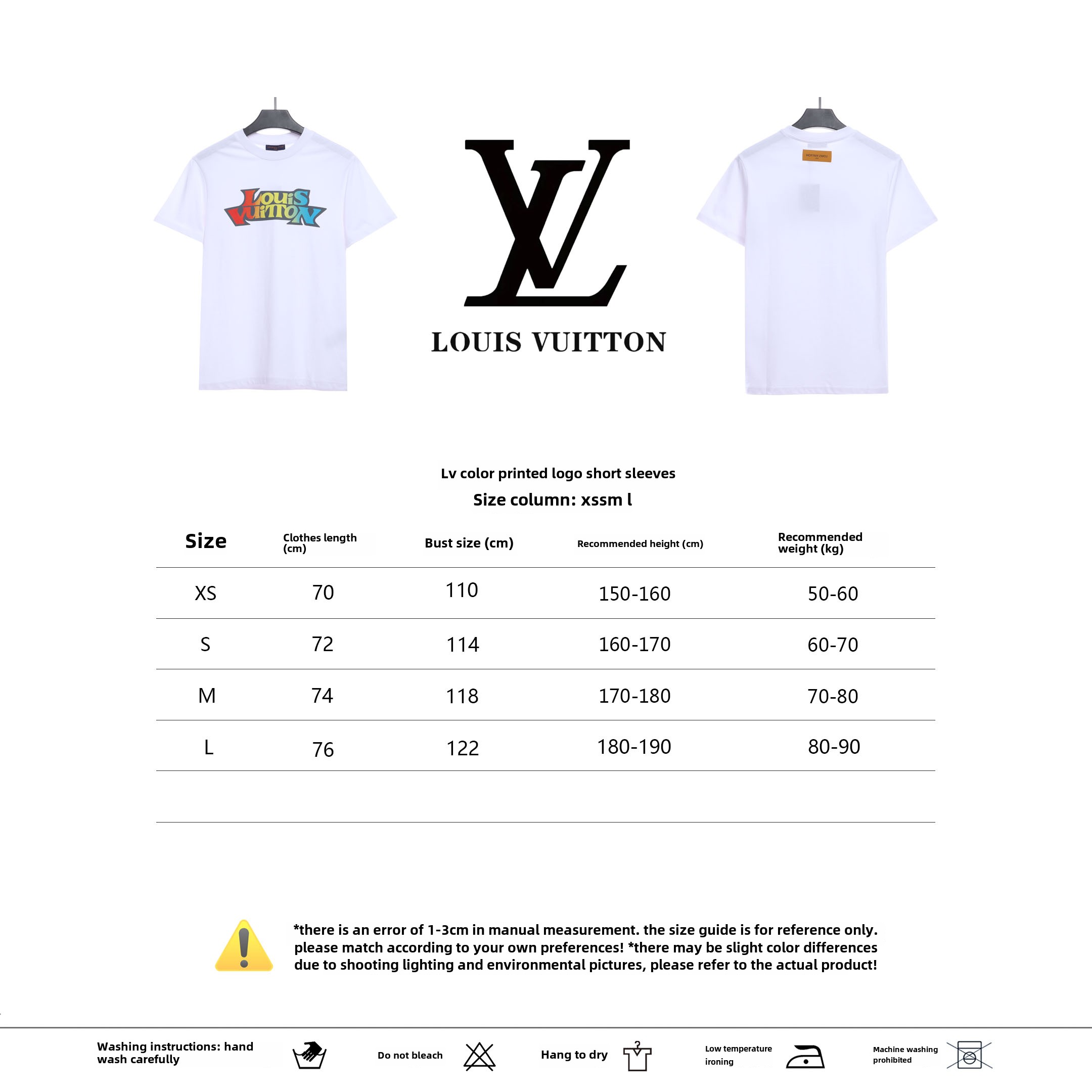  Louis Vuitton colorful printed logo T-Shirts 1