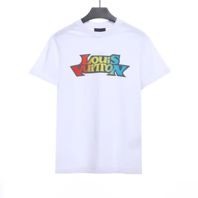  Louis Vuitton colorful printed logo T-Shirts 1 01