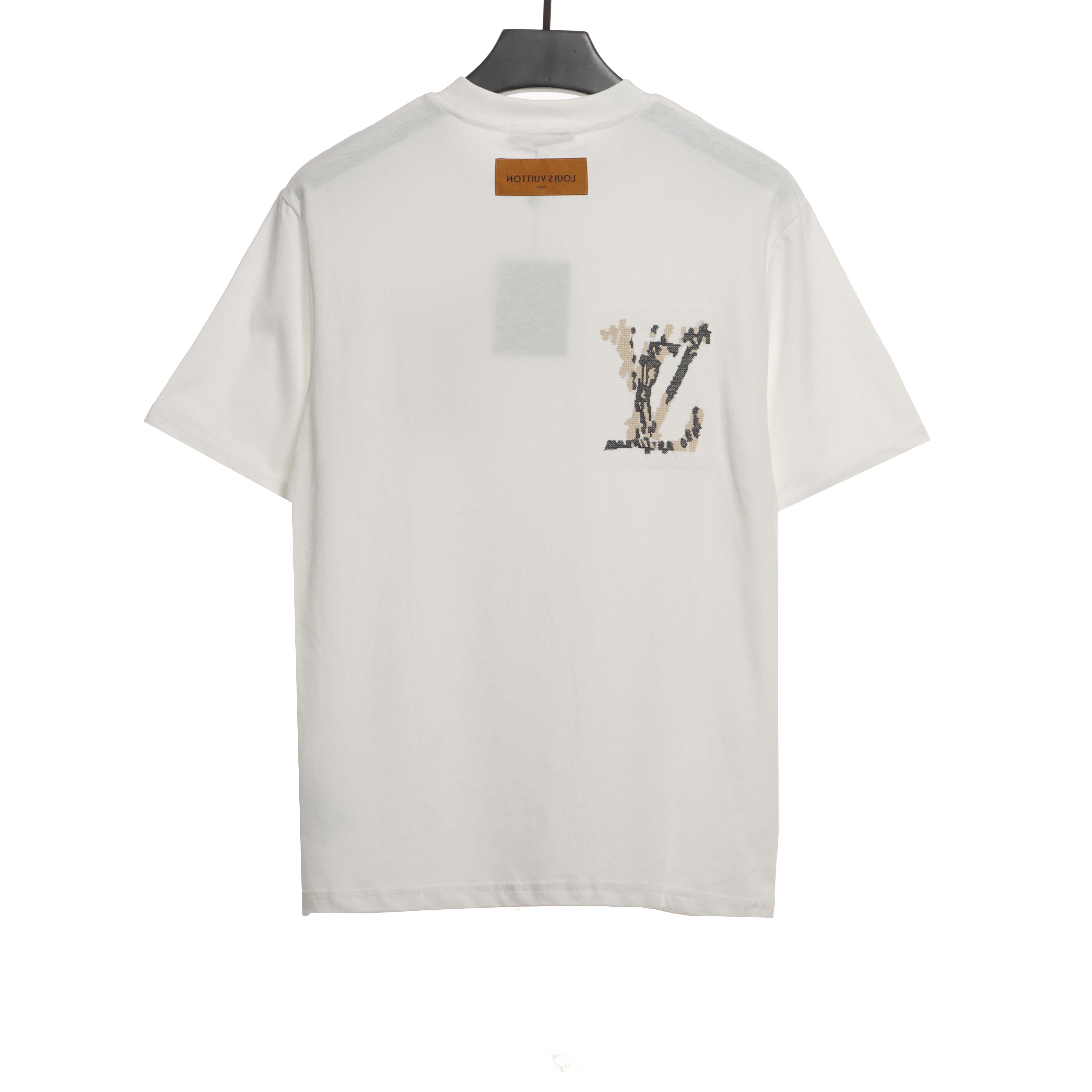 Louis Vuitton cross stitch flower letter T-Shirts white