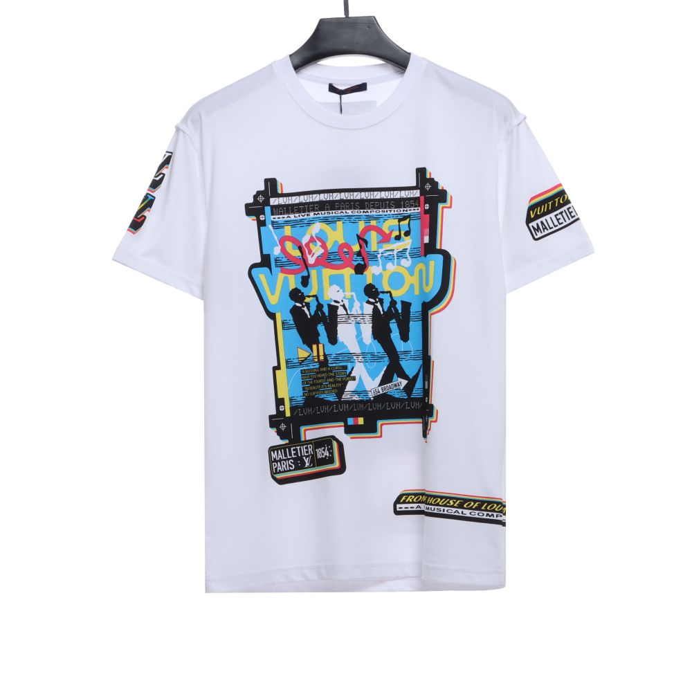  Louis Vuitton cyberpunk band printed music T-Shirts