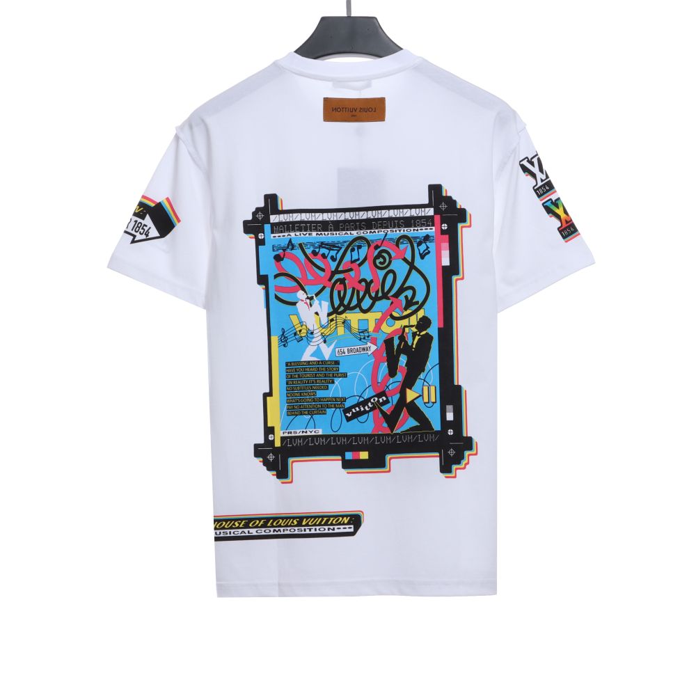  Louis Vuitton cyberpunk band printed music T-Shirts