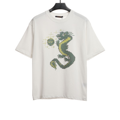  Louis Vuitton Dragon Year Playing with Pearls digital printed T-Shirts 01
