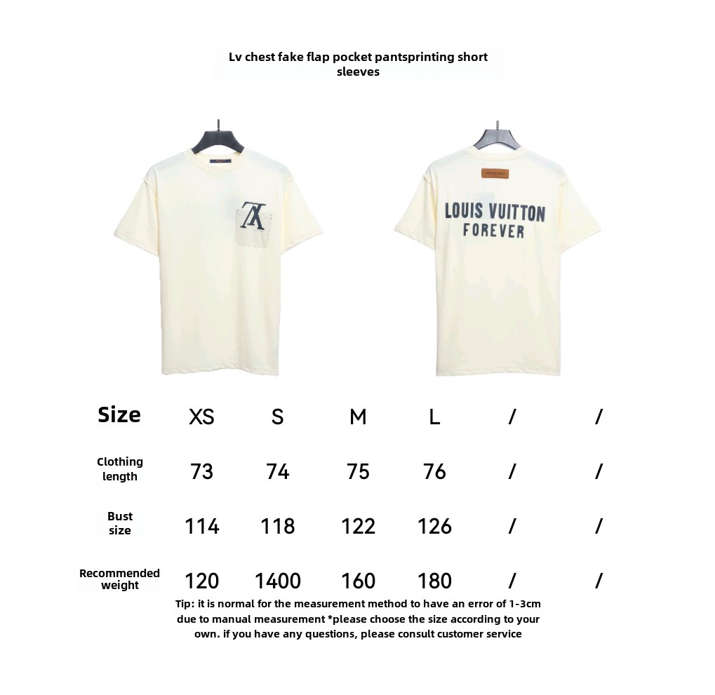 Louis Vuitton Fake chest pocket print T-Shirts 2