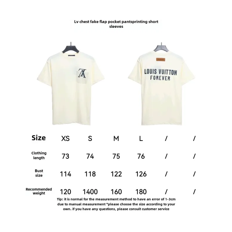 Louis Vuitton Fake chest pocket print T-Shirts 2