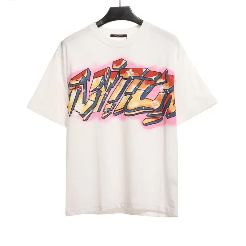 Louis Vuitton flame letter print T-Shirts