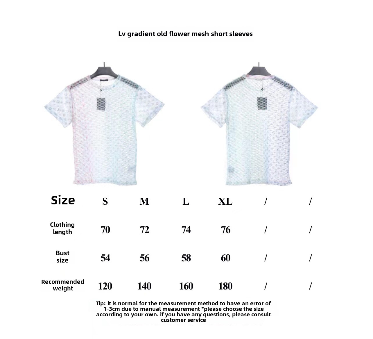 Louis Vuitton Gradient old flower mesh T-Shirts