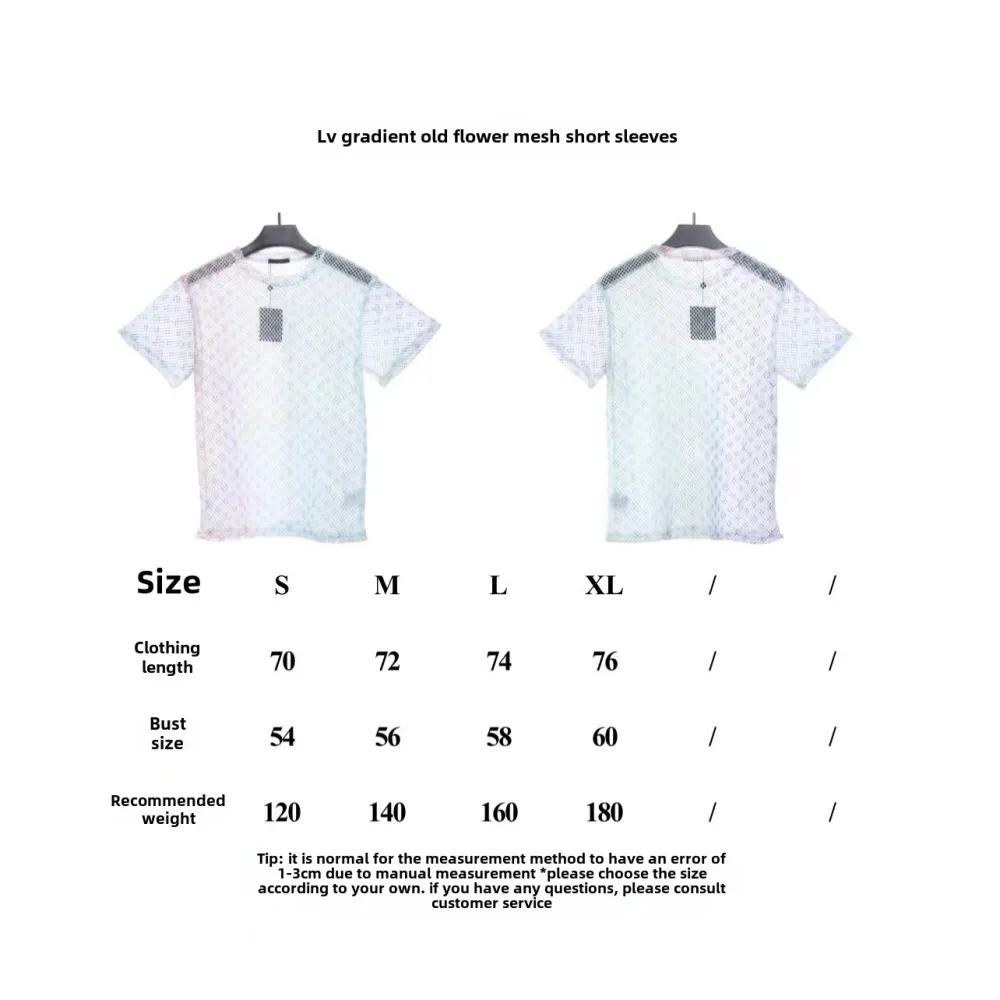 Louis Vuitton Gradient old flower mesh T-Shirts