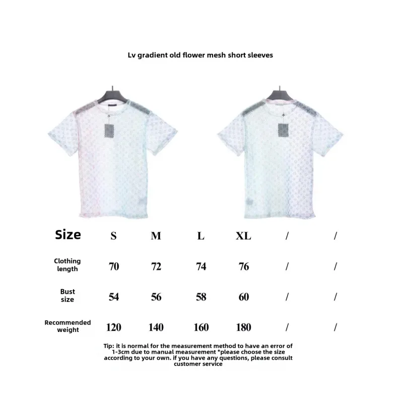 Louis Vuitton Gradient old flower mesh T-Shirts