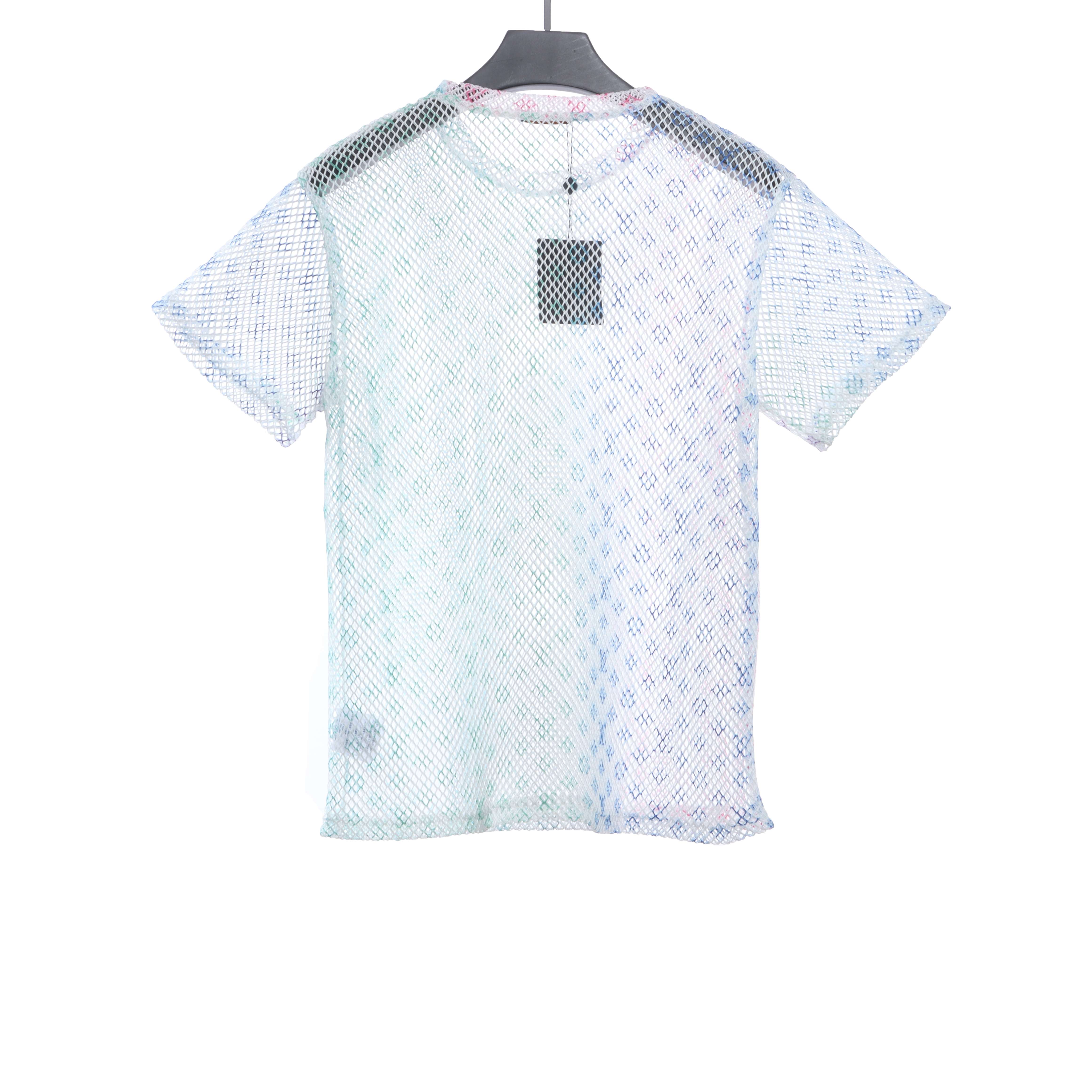 Louis Vuitton Gradient old flower mesh T-Shirts