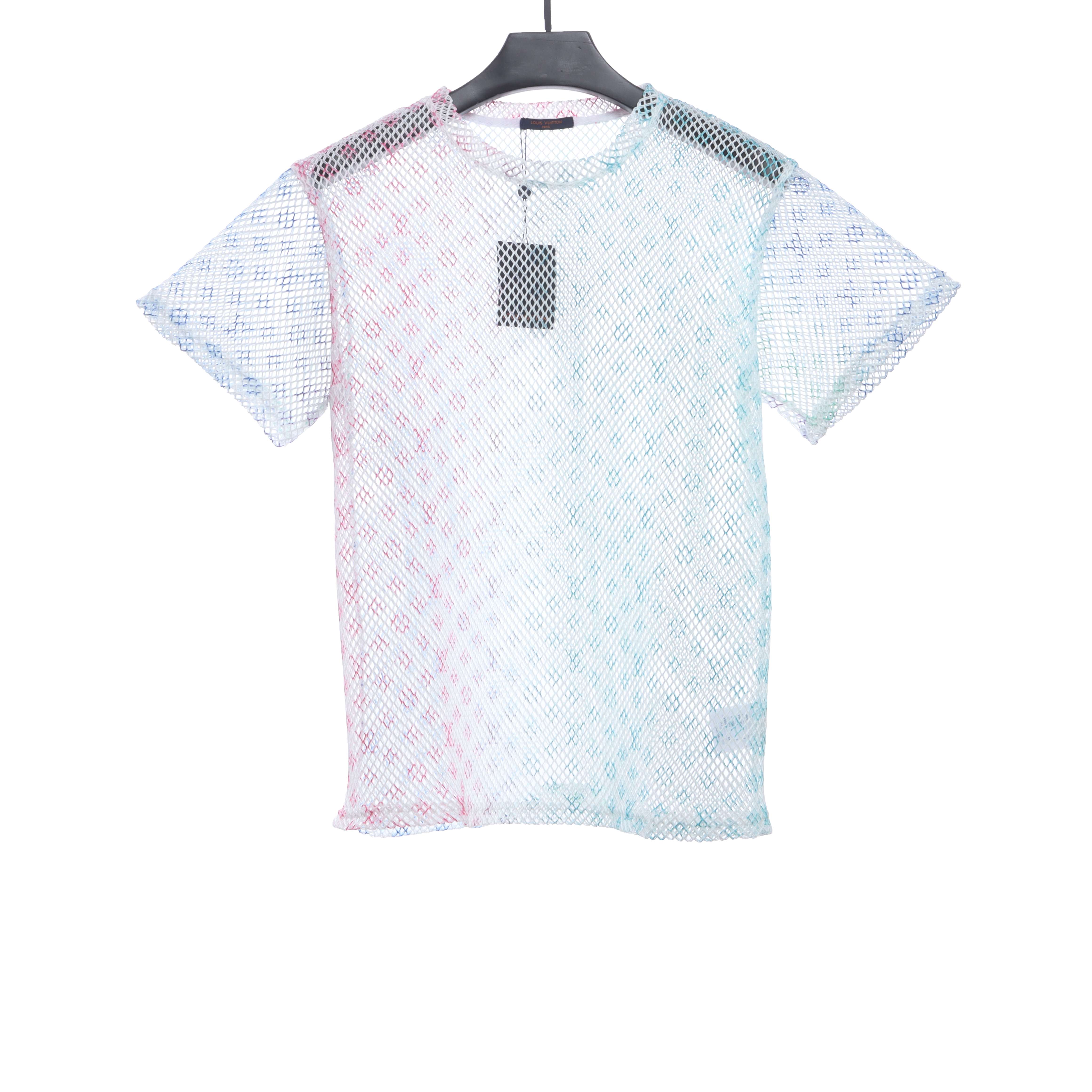 Louis Vuitton Gradient old flower mesh T-Shirts