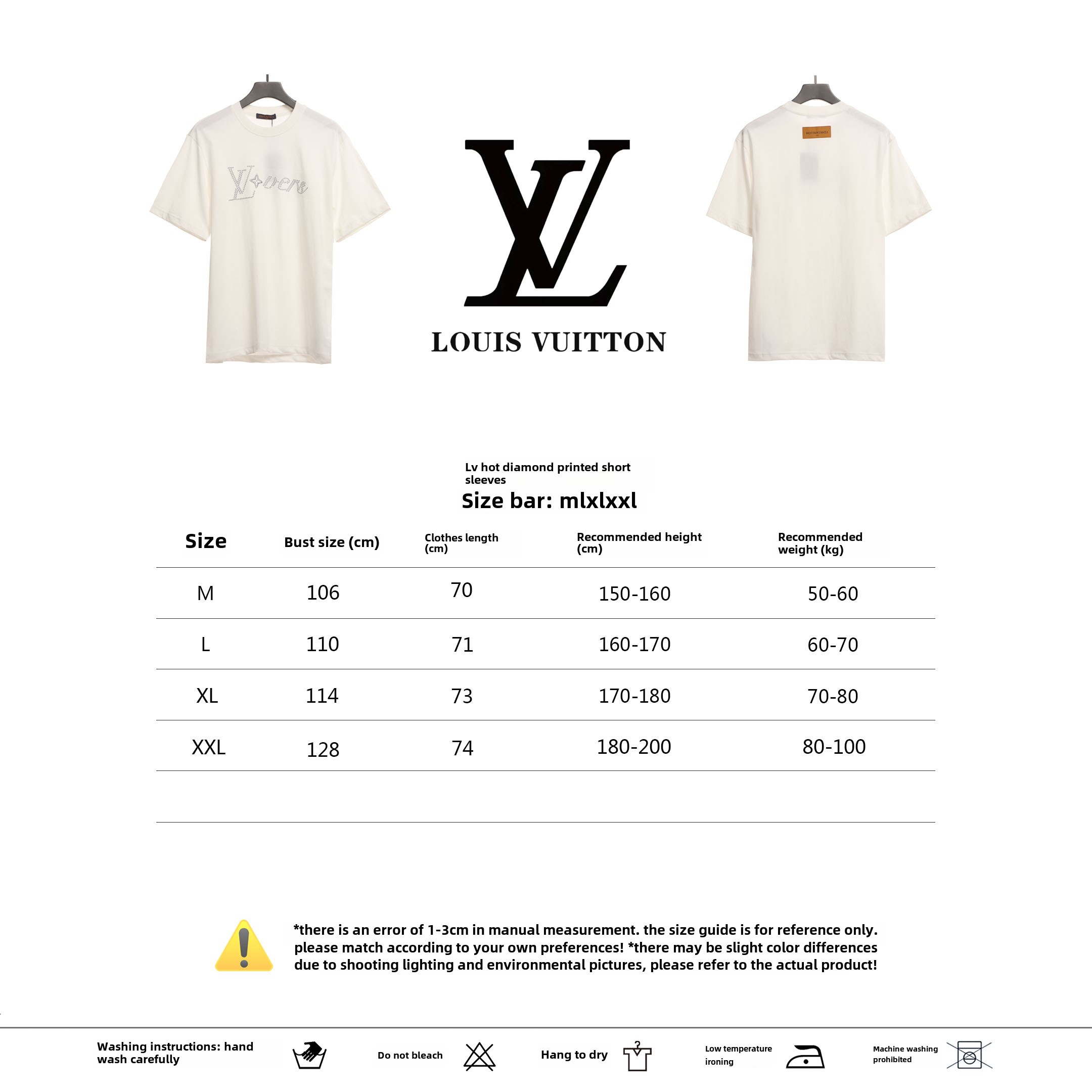 Louis Vuitton hot diamond print T-Shirts 1