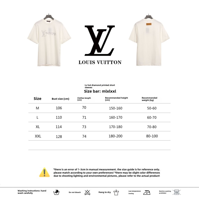  Louis Vuitton hot diamond print T-Shirts 1